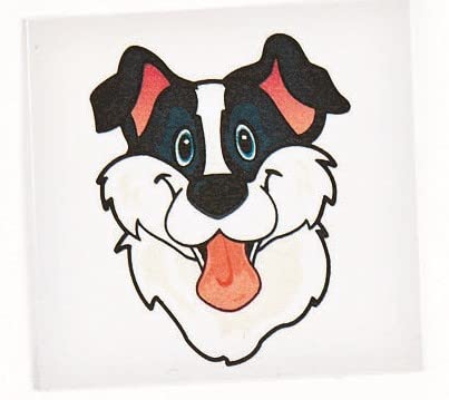 Puppy Dog Party Favor Childrens Temporary Tattoos 72 Pcs