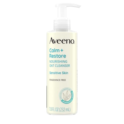 Aveeno Calm + Restore Triple Oat Hydrating Face Serum for Sensitive Skin, Gentle and Lightweight Facial Serum to Smooth and Fortify Skin, Hypoallergenic, Fragrance- and Paraben-Free, 1 fl. Oz