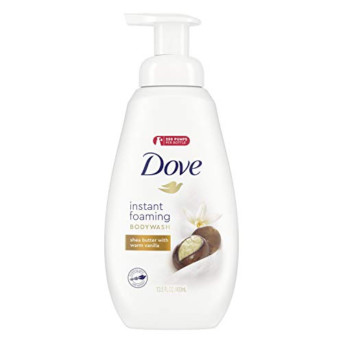 Dove Shower Foam Shea Butter With Warm Vanilla Foaming Body Wash, 13.5 Oz
