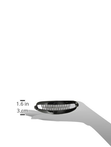 Caravan French Black Banana Clip With Ball Closure