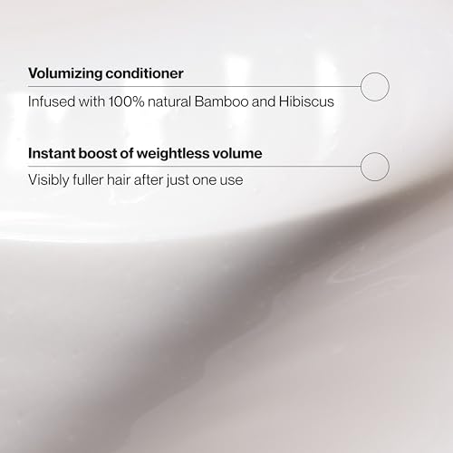 Suave Bamboo & Hibiscus Volumizing Conditioner, for Fine and Flat Hair, Salon Proven System for Boosting Hair Volume and Body, 28 oz, 4 Pack