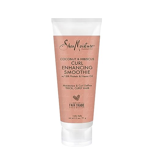 SheaMoisture Coconut & Hibiscus Curl Enhancing for Thick, Curly Hair Smoothie to Reduce Frizz 3.2 oz (I0080326)