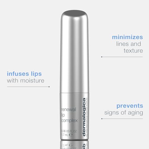 Dermalogica Renewal Lip Complex (0.06 Fl Oz) Anti-Aging Lip Balm Moisturizer for Dry Lips - Smoothes Rough, Uneven Lips and Minimizes Contour Lines