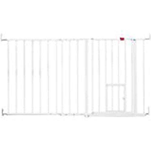 Carlson 76 Inch Wide Flexi Configurable Walk Through Pet Gate,Off-white