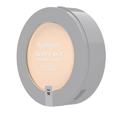 Neutrogena Healthy Skin Pressed Makeup Powder Compact with Antioxidants & Pro Vitamin B5, Fair 10,.34 oz, Pack of 2