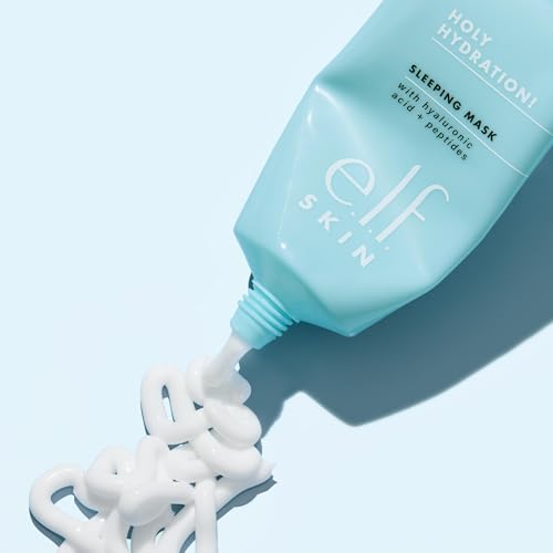 e.l.f. Holy Hydration! Sleep Mask, Ultra-Hydrating Dual-Use Face Mask, Replenishes & Nourishes Dry Skin for a Plumped Up Complexion, 2.7 Fl Oz (80mL)