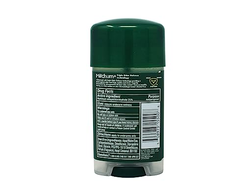 Mitchum Deodorant Mens Gel Unscented 2.25oz (2 Pack)