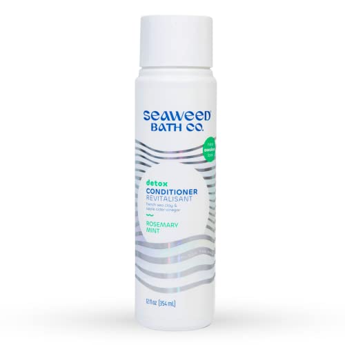 Seaweed Bath Co. Detox Conditioner, Rosemary Mint Scent, 12 Ounce, Sustainably Harvested Seaweed, French Sea Clay, Apple Cider Vinegar, For All Hair Types