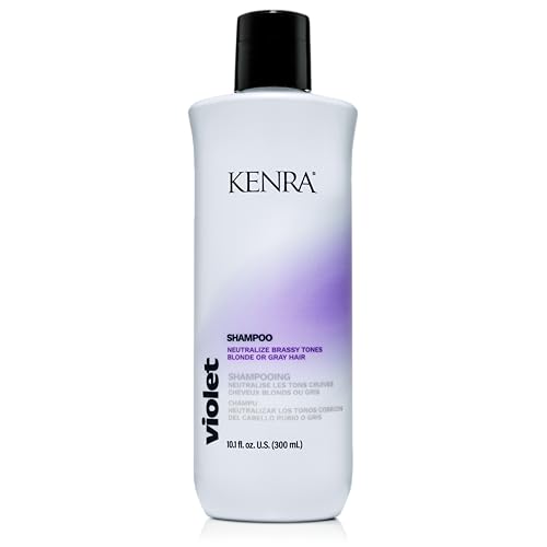 Kenra Violet Shampoo | Eliminates Brassy Tones | Purple Pigment + Deposit | Neutralizes Yellow | Moisturizes Processed Hair | Enhances Vibrancy of Blonde or Gray Hair | Color Safe | 10.1 fl. oz.