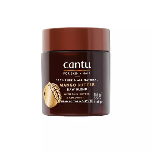 Cantu Skin Therapy Hydrating Raw Blends Body Butter Mango Butter Shea Butter and Coconut Oil, 5.5 Ounce
