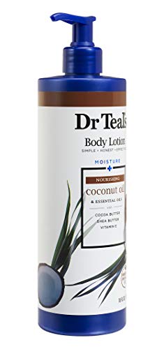 Dr Teal's Coconut Oil Body Lotion Gift Set (2 Pack, 18oz Ea.) - Coconut Oil Blended with Shea & Cocoa Butter Softens & Moisturizes Skin - Essential Oils Nourish & Renew Skin