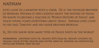 Nathan - Honeysuckle natural, vegan frog bath soap with shea butter