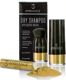 Ambiance Cosmetics Volumizing Dry Shampoo with Brush Applicator and Free Refill - Blonde