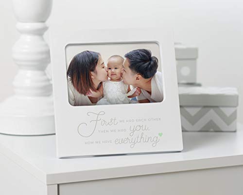 tiny ideas Family Keepsake Frame, First We Had Each Other, Then We Had You, Now We Have Everything' Sentiment Photo Frame, Baby Gift, White