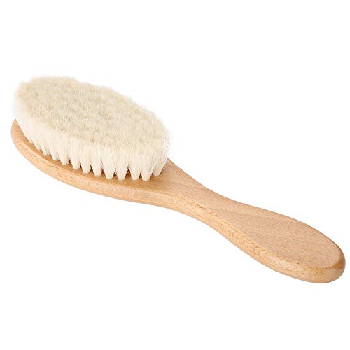Wooden Hair Cleaning Brush,Hair Brush Soft Goat Hair Oil Head Brush Hairbrush,Hair Styling Carving Cleaning Brush for Men Women