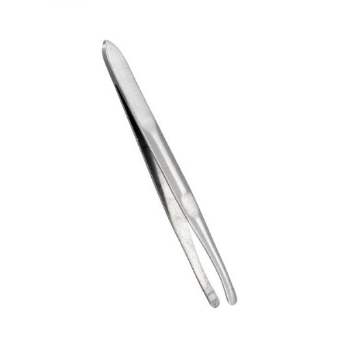 Yimart Silver Stainless Steel Round Tip Eyebrow Hair Tweezer Makeup Cosmetic Tool