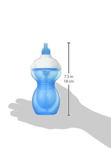 Munchkin® Click Lock™ Flip Straw Toddler Sippy Cup, 9 Ounce, 2 Pack, Blue/Green
