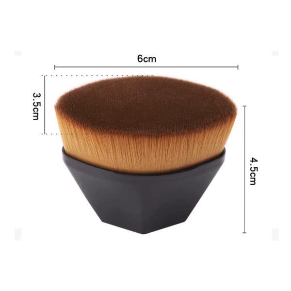 MARKABLE Kabuki Hexagon Foundation Makeup Brush Flat Top Face Blush Liquid Powder Foundation Brush for Blending Liquid, Cream or Flawless Powder Cosmetics(Black)