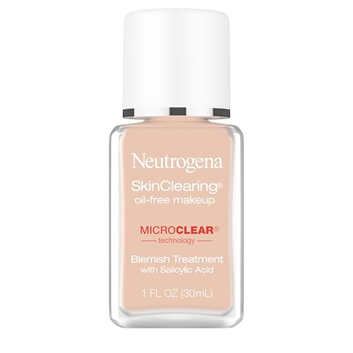 Neutrogena SkinClearing Oil-Free Makeup, Soft Beige 50, 1 Fl. Oz (Pack of 1)