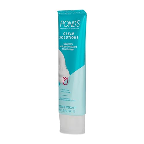 Pond's Clear Solution, Foaming Face Wash, Removes Excess Oil, Face Cleanser, 1.7 Fl Oz (Pack of 3)