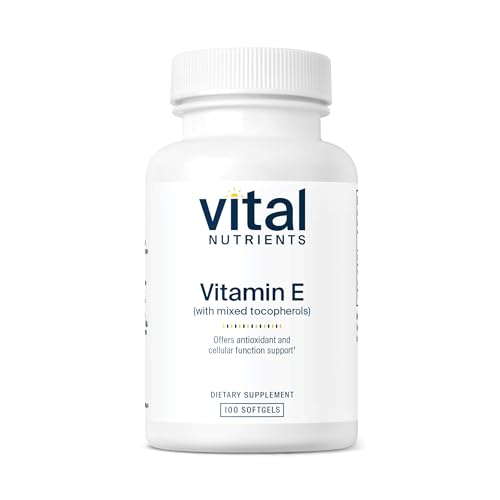 Vital Nutrients Vitamin E with Mixed Tocopherols | Potent Antioxidant Vitamin E Supplements to Support Cardiovascular Health* | Gluten and Dairy Free | Non-GMO | 100 Softgels