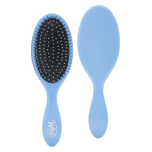 Wet Brush Detangling Brush, Original Detangler Brush (Sky) - Wet & Dry Tangle-Free Hair Brush for Women & Men - No Tangle Soft & Flexible Bristles for Straight, Curly, & Thick Hair