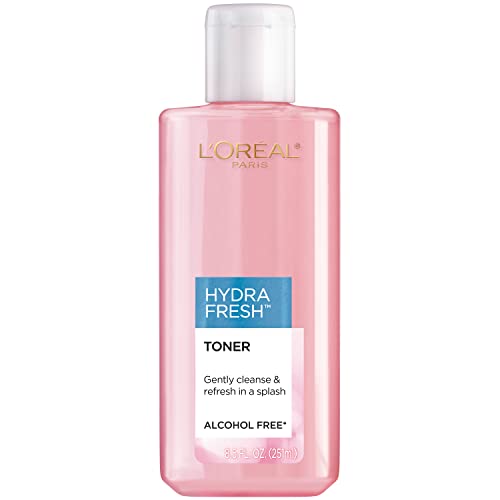 L'Oreal Paris Skincare HydraFresh Toner, Alcohol Free Toner with Pro-Vitamin B5 for Face, 8.5 fl. oz., Packaging May Vary