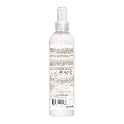 Shea Moisture 100% Virgin Coconut Oil Leave-in Treatment, Shine Curly and Tame Frizz for Tangle-Free Hair, All Natural certified Organic, 8 Ounce