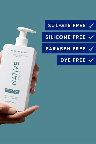 Native Cashmere & Rain Strengthening Shampoo and Conditioner Set 16.5 oz each, Blue