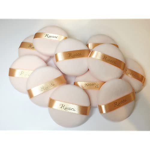 Rucci Cosmetic Replaceable and Super Washable Sponge Powder Puffs 12 Count