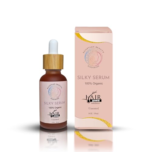 Silky Serum Unscented by Hadirose | Pure Red Saad Oil (Cyperus Rotundus) Concentrated | 100% Organic All Natural Permanent Hair Removal | Hair Growth Inhibitor | Natural Scent | Made in the USA.