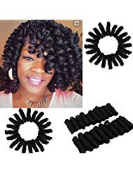 Eunice hair Spiral Cs Crochet Braiding Bouncy Twist Kenzie C Hair Braids for Black Women Each Box 20 Strands/Pack 3Pcs/Lot (20 inch black)