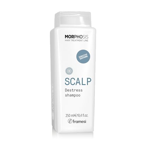 FRAMESI Morphosis Scalp Destress Shampoo 8.4 fl oz, Soothing Shampoo for Sensitive Scalps, Natural Ingredients and pH Balanced