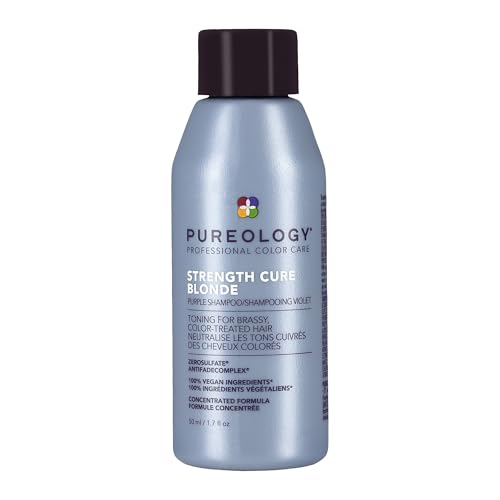 Pureology Strength Cure Blonde Purple Shampoo for Blonde & Lightened Color-Treated Hair, 1.7 Fl Oz