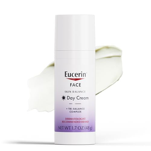 Eucerin Skin Balance Day Cream with Tri-Balance Complex - Sensitive Skin Face Moisturizer , 1.7 Oz Bottle