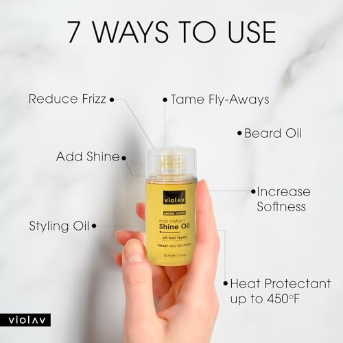 Hair Oil for Frizzy Hair | Hair Growth Oil, Heat Protectant, Instant Shine, Strong Care Serum for Split Ends & Curls - Hair Perfume, Travel Size, Damaged, Dry Oils Curly Hair & Anti Frizz Control