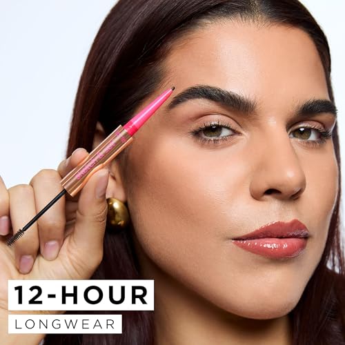 tarte big ego sketch and set brow pencil and tinted gel - black brown - full size