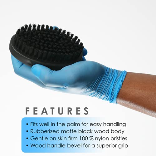 Level 3 Palm Brush - Fits Great in Palm for Superior Grip - Barber Supplies and Barber Accessories - Gentle for Comfort yet Firm for Brushing - Level Three Brush