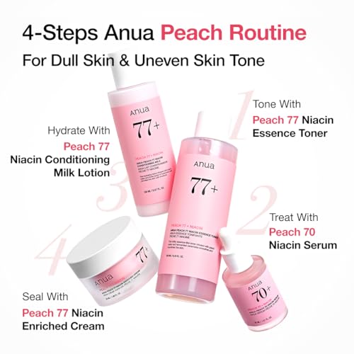 Anua Peach 70 Niacinamide Serum 30ml / brightening hydrating face serum/daily clean beauty (1.01 fl. oz.)