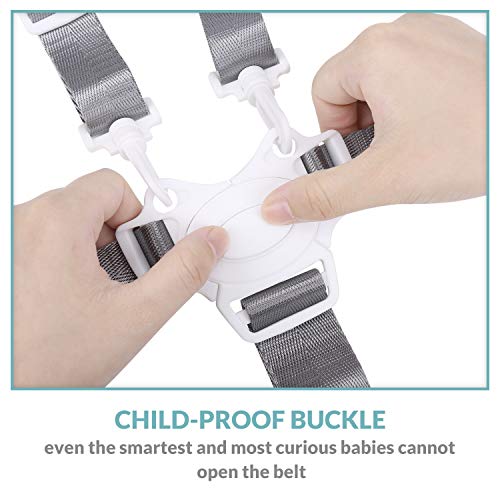 High Chair Straps, Replacement 5 Point Harness Straps Belt for Stroller High Chair Pram Buggy Children Kid