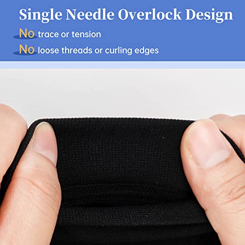 Chrontier Single Lower Arm Tattoo Cover UP Sleeve Wrap Non Slip Concealer Wrist Compression Support Band Brace Carpal Tunnel Muscle Joint Pain (Black,8.3-9.4)