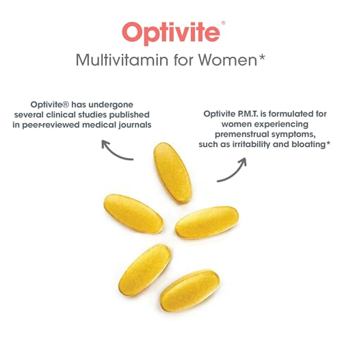 Optimox Optivite PMT Supplement - PMS Support for Women, Hormonal Balance, Womens Multivitamins, PMS Relief, Magnesium Supplement - 180 Count