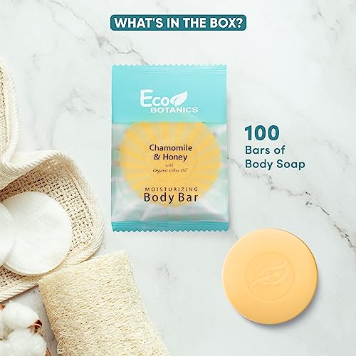 Eco Botanics Travel-Size Hotel Body Bar Soap, 0.89 oz (Case of 100)
