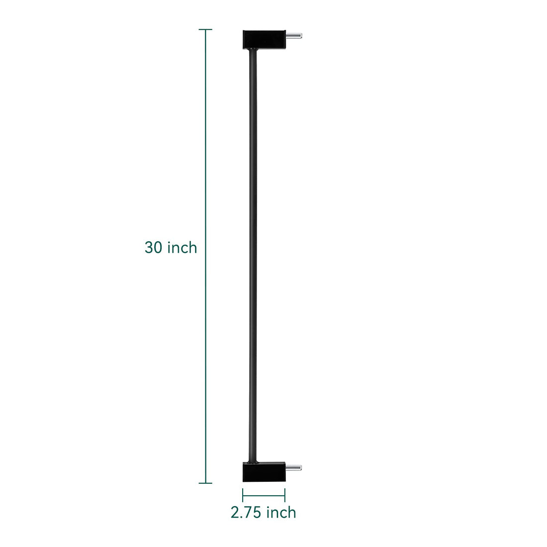 BABELIO Metal Baby Gate, 2.75 Inch Black Extension, Extra Wide Baby Gates for Stairs & Doorways, Pressure Mounted Walk Thru Child Gate with Door, NO Need Tools NO Drilling,28 Tall