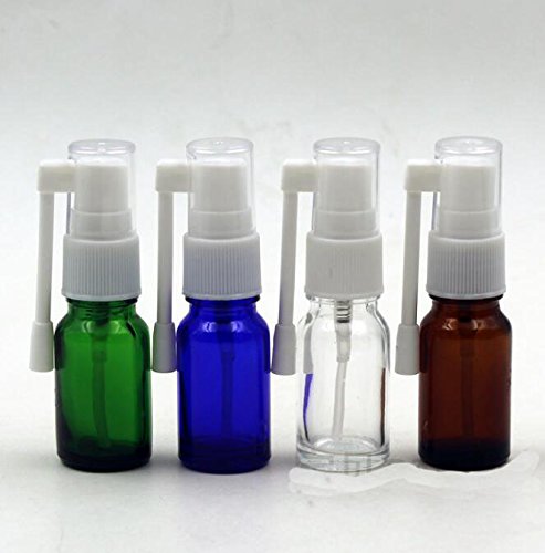 4PCS 10ML 0.34oz Brown Glass Empty Quality Standard 360 Degree Rotation Spray Bottles Atomizer Nasal Sprayer Container For Saline Water Medical Cleaning Washââ‚¬â€¹ââ‚¬â€¹ Dispensingââ‚¬â€¹ Perfum
