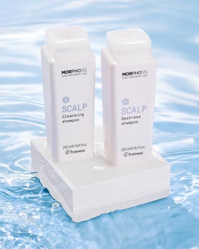 FRAMESI Morphosis Scalp Destress Shampoo 8.4 fl oz, Soothing Shampoo for Sensitive Scalps, Natural Ingredients and pH Balanced