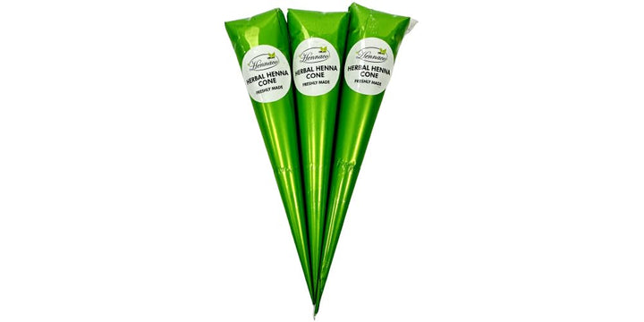 Hennaco Herbal Hair Henna Cones, Natural & Pure Hair Coloring Cones (3 Pack)