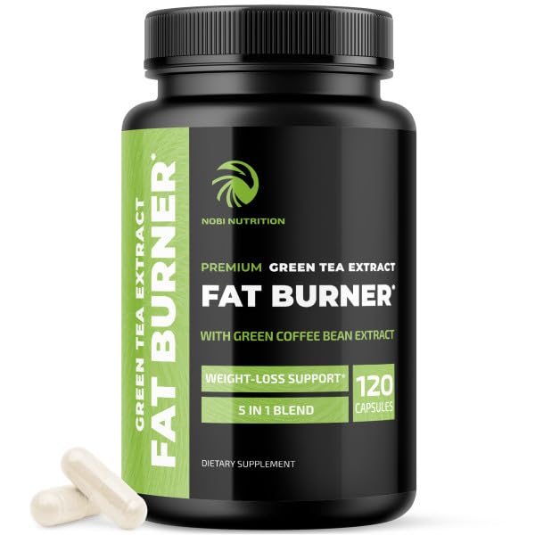 Green Tea Weight Loss Pills for Women & Men | 45% EGCG | Stomach Fat Burner, Metabolism Booster & Appetite Suppressant | Green Tea Fat Burner Diet Pills | Vegan Weight Loss Supplements | 120 Ct
