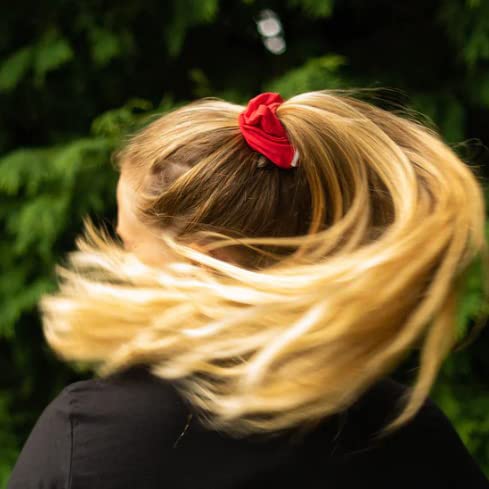 Color Scrunchies, 12 Count : Luxxii Fancy Cotton Colorful Scrunchies Ponytail Holder Elastic Hair Bands (Color Scrunchies, 12 Count)