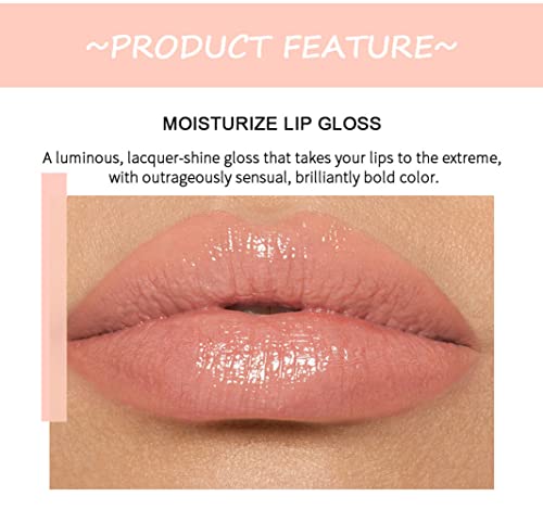 BANGFENG 6PCS Lip Oil Light Lipgloss Set, Moisturizing Hydrating Lip Glow Oil Lip Gloss Kit High Shine Lip Plumping Glass Finish Liquid Lipstick for Women (Set A)